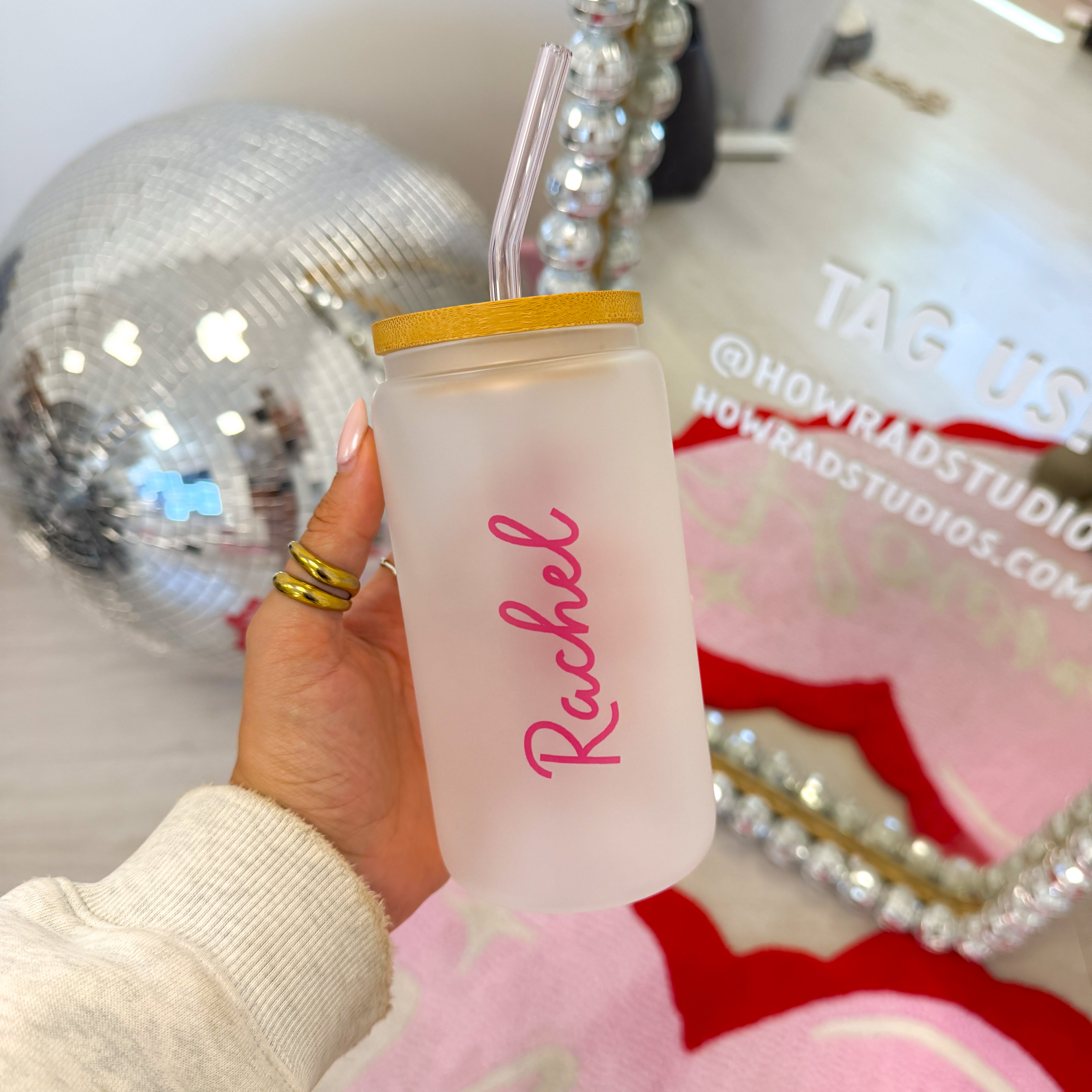 Love island custom glass can