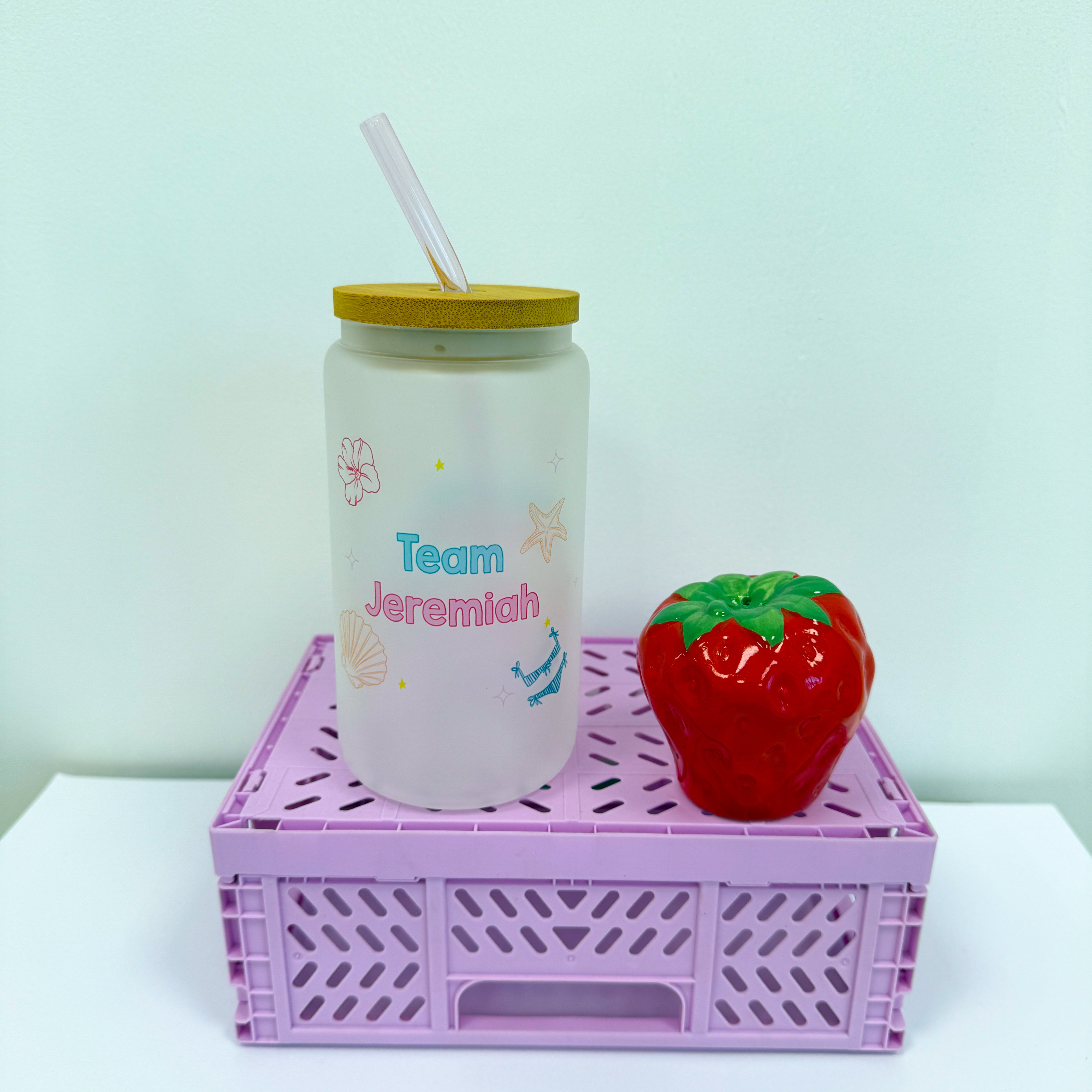 Team Jeremiah Baby Glass Can