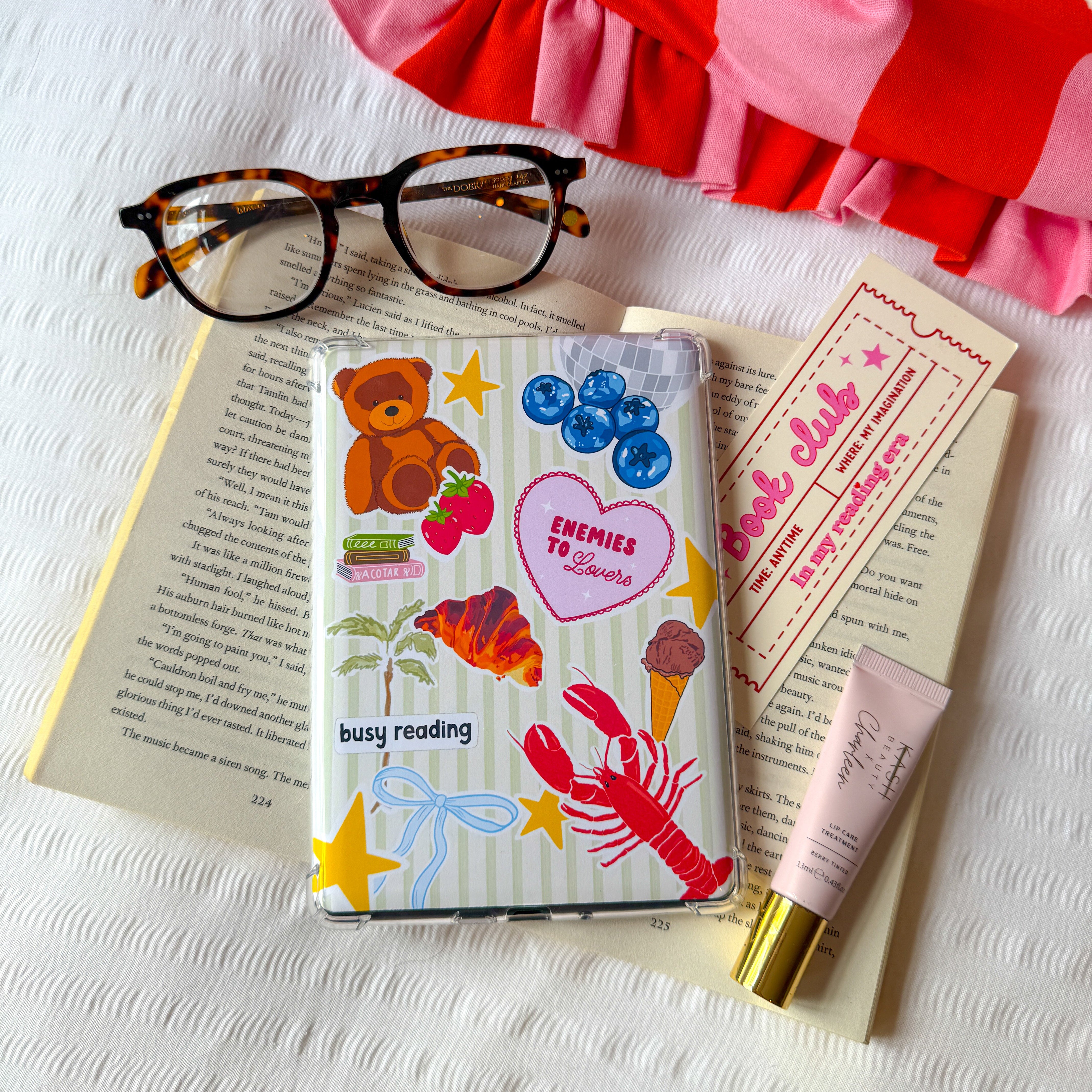 Kindle insert bundle with clear case