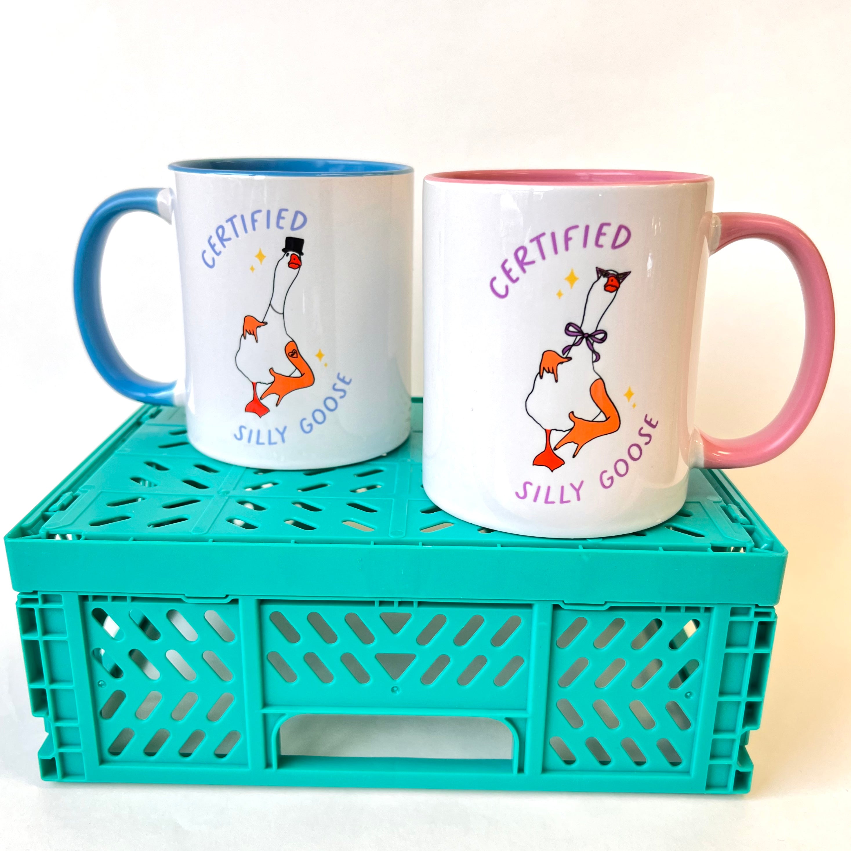 Silly goose mug set