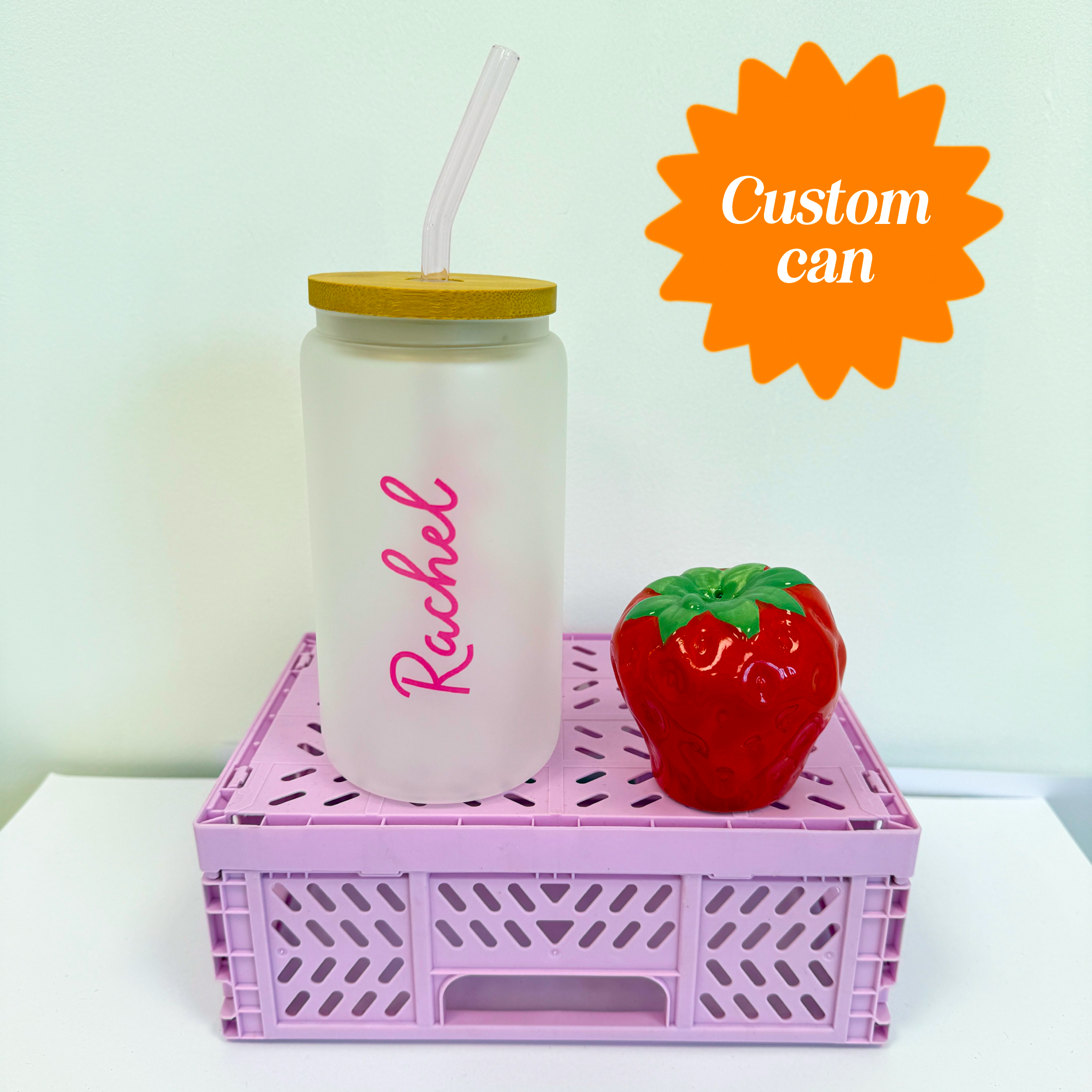 Love island custom glass can