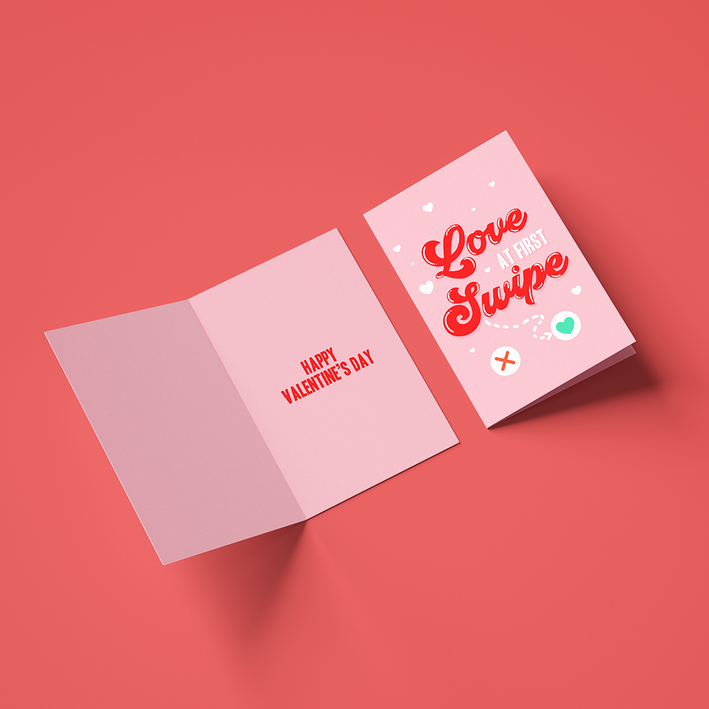 Love at first swipe card
