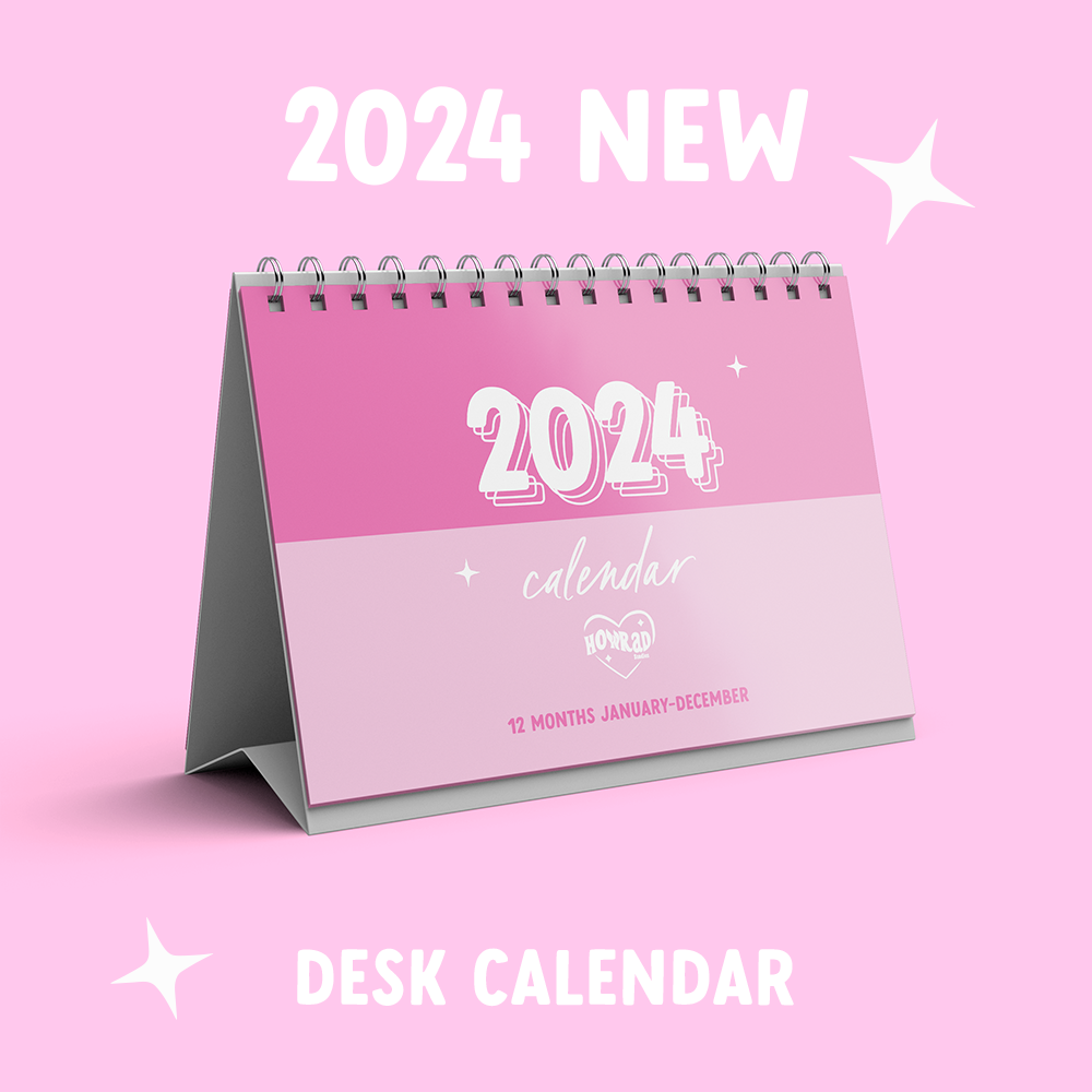 (Damaged) Aesthetic Desk 2024 Calendar