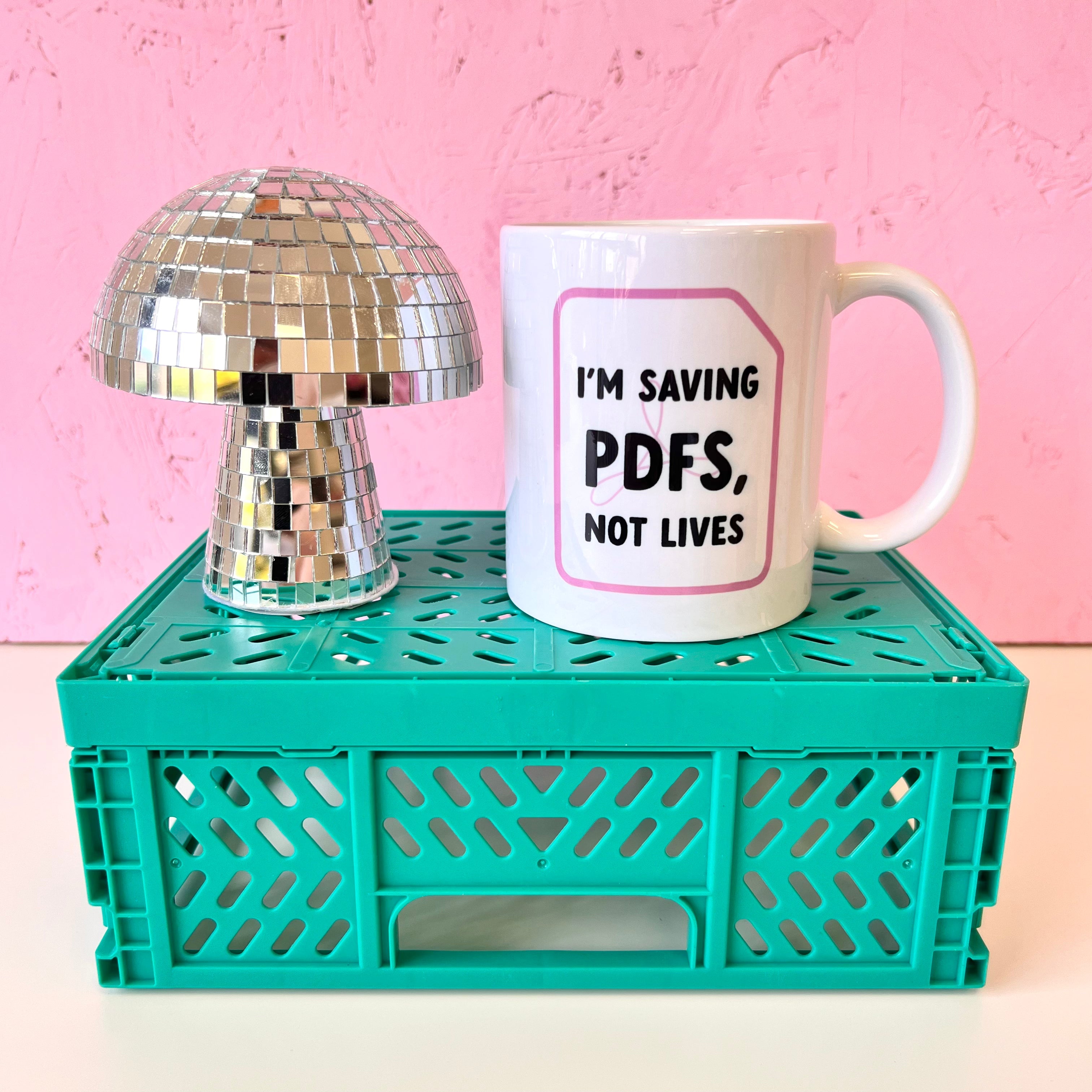 I'm saving PDFs (pink) mug