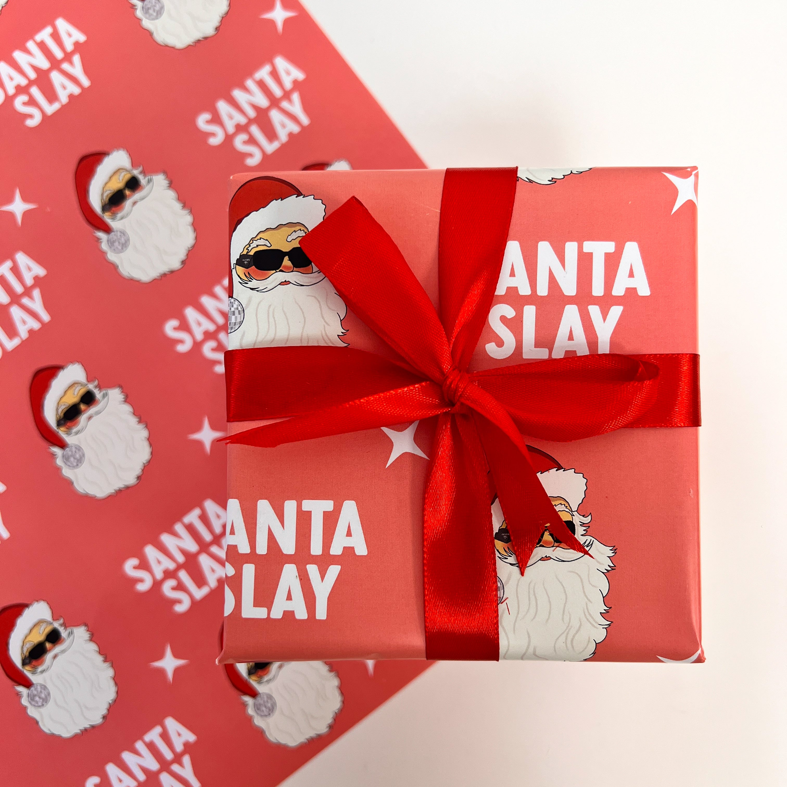 Santa slay wrapping paper pack