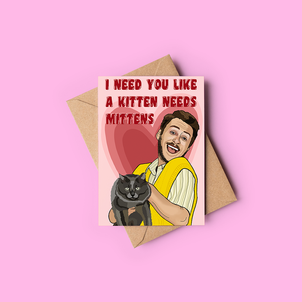 Kitten mittens Card