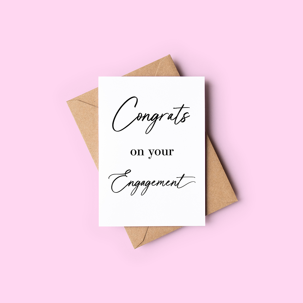 Félicitations pour votre carte de fiançailles