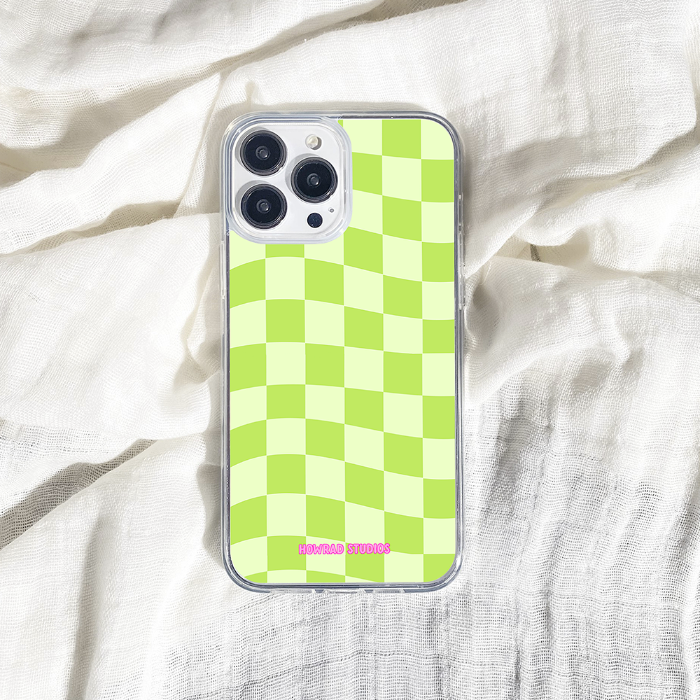 Funky green checkered case