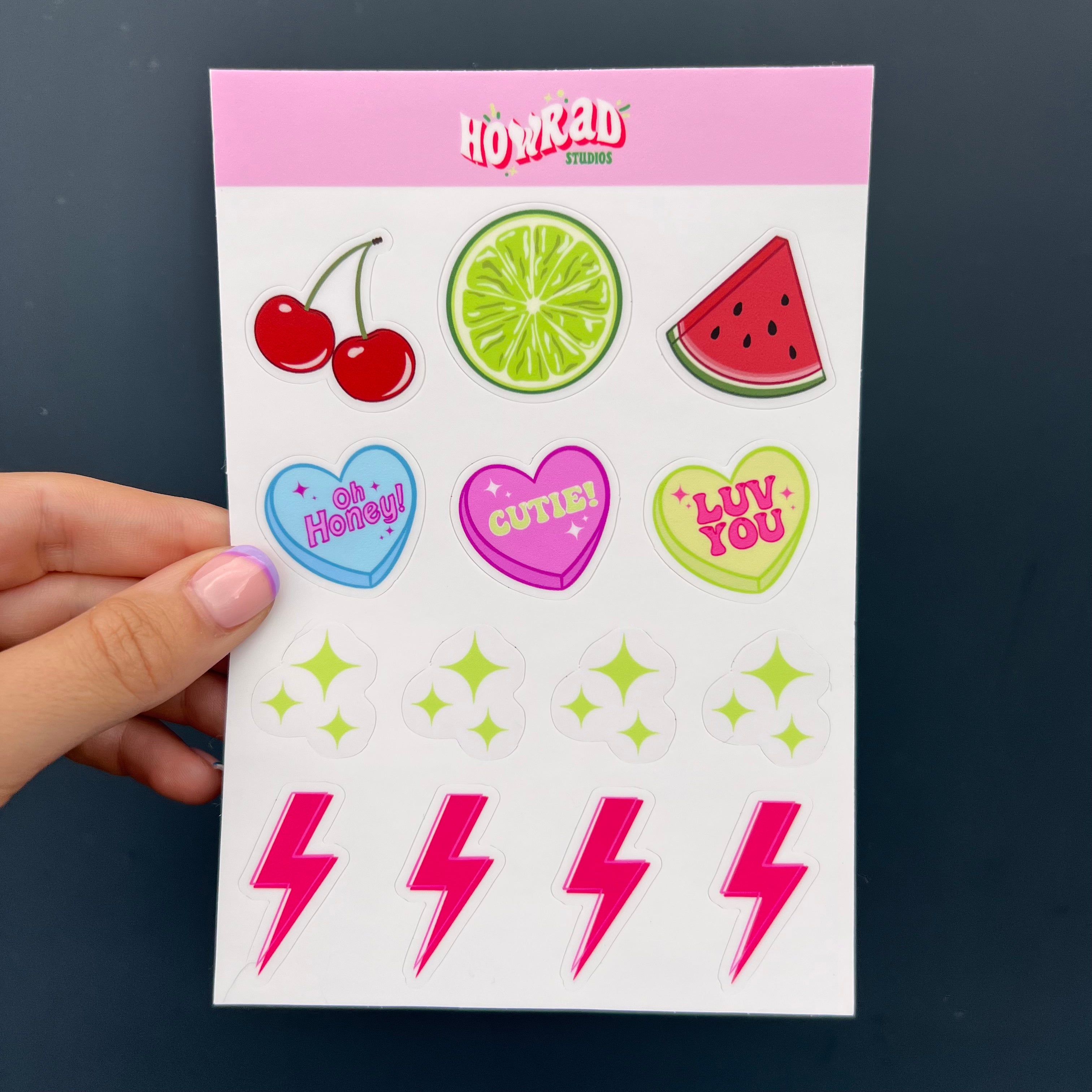 Fruity sticker sheet