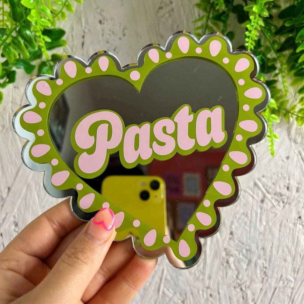 I heart pasta mini miroir