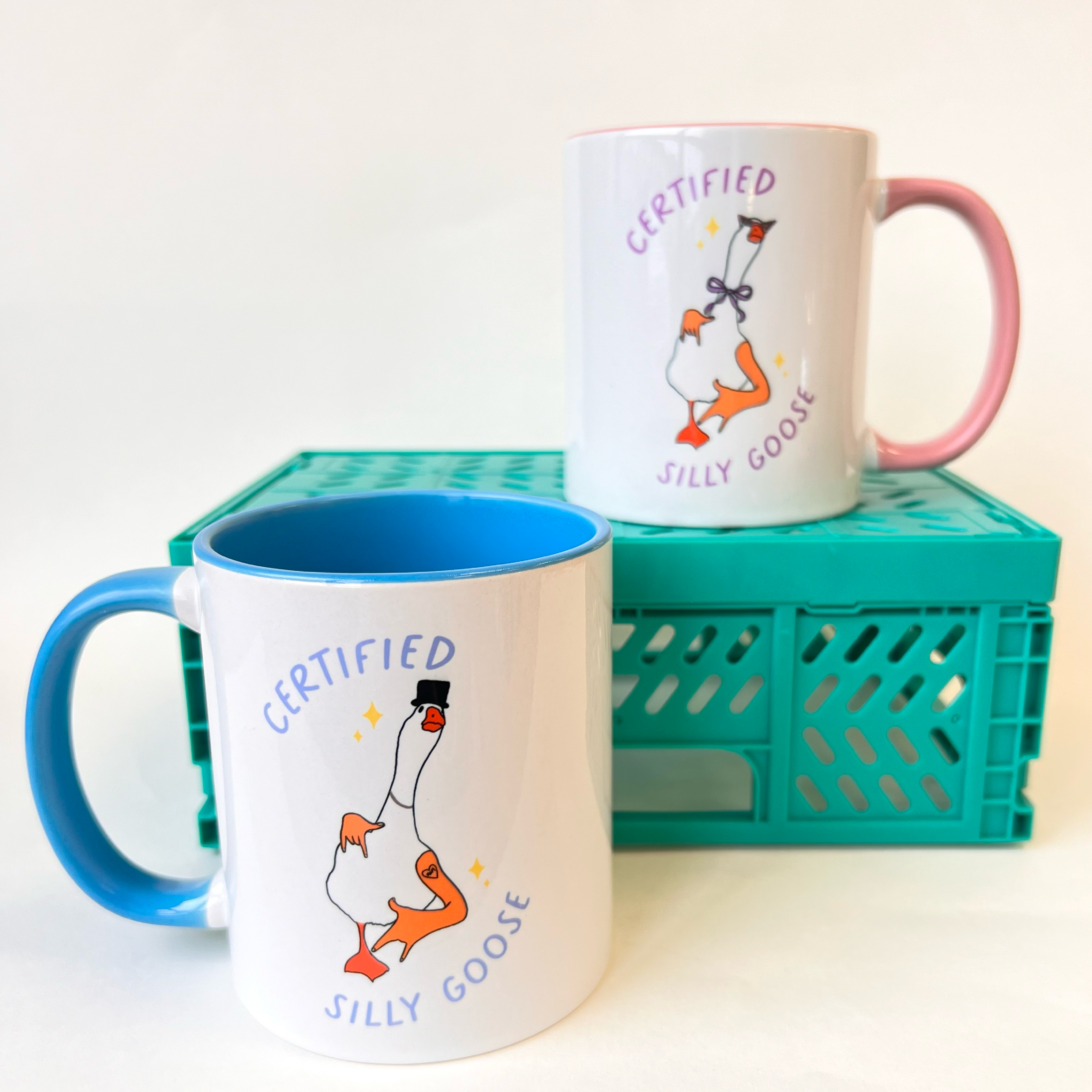 Silly goose mug set