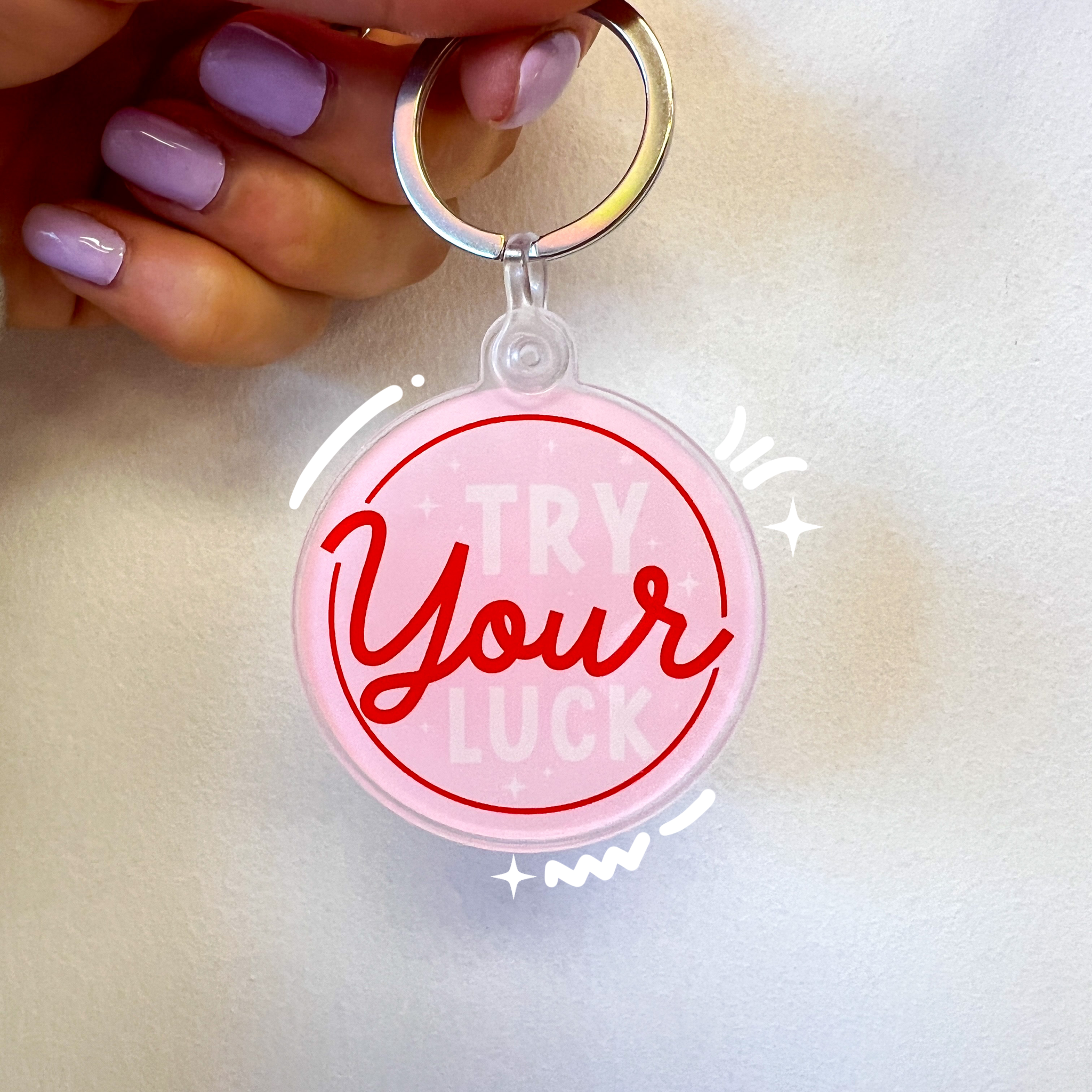 Try your luck keychain