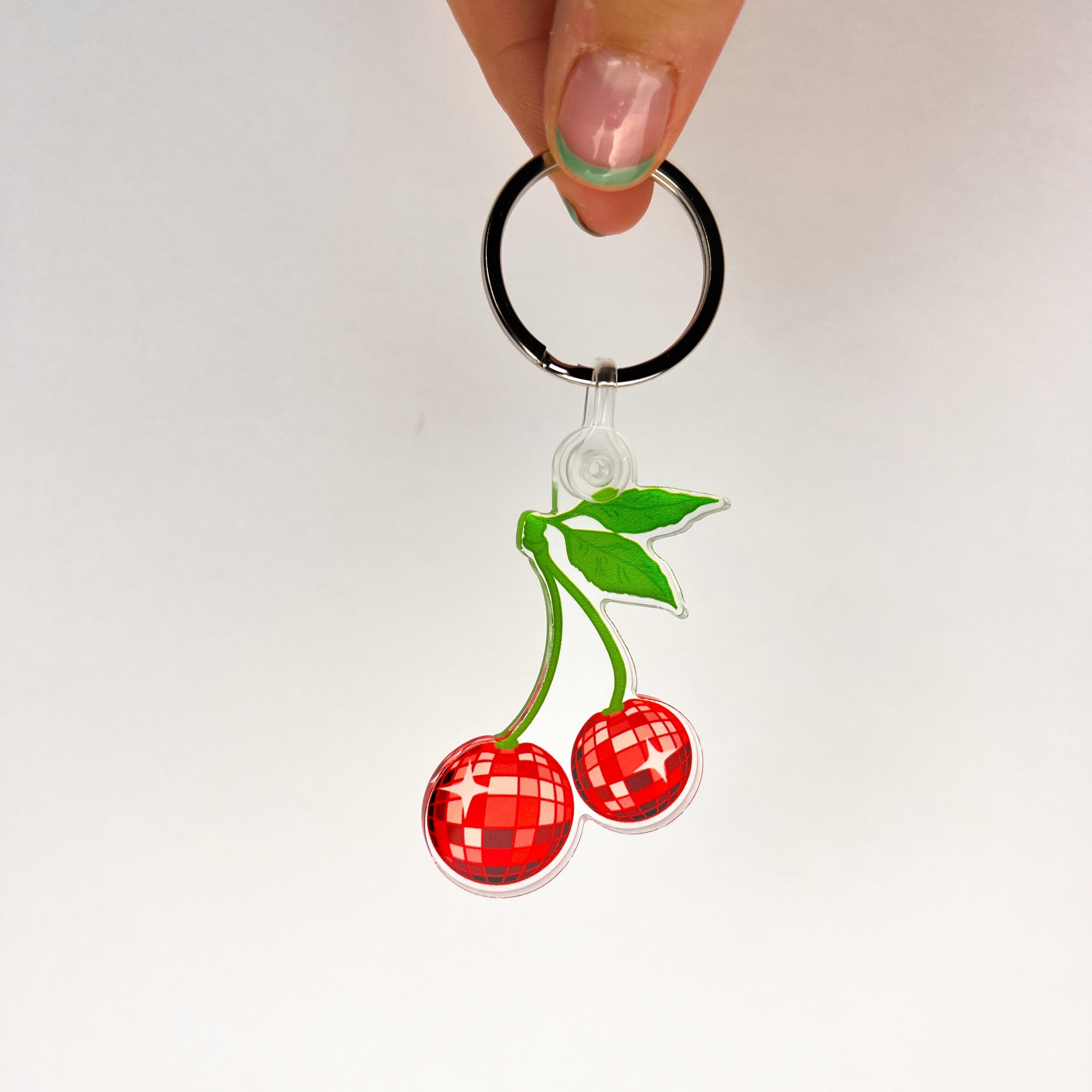 Disco Cherry keychain