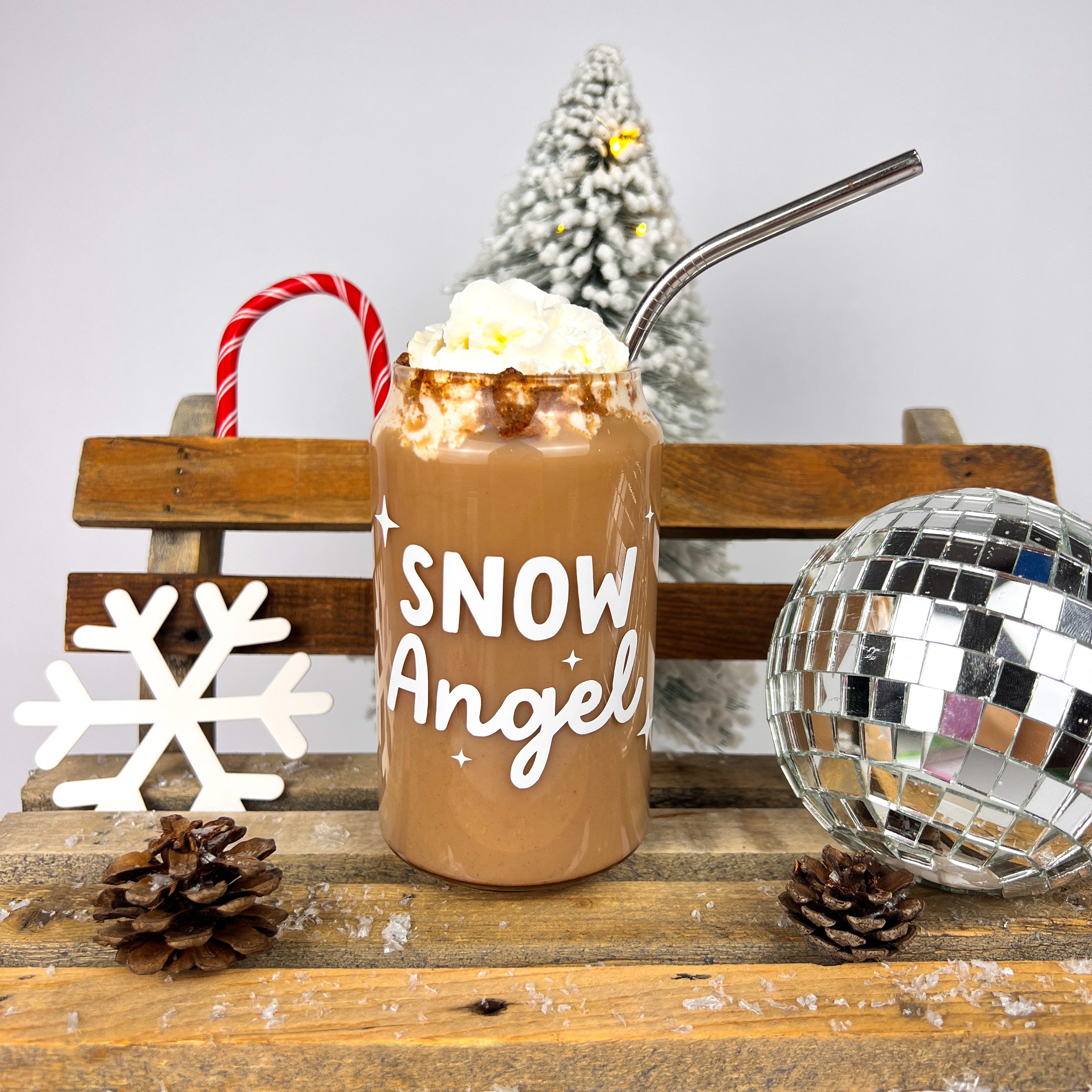 Snow angel glass can