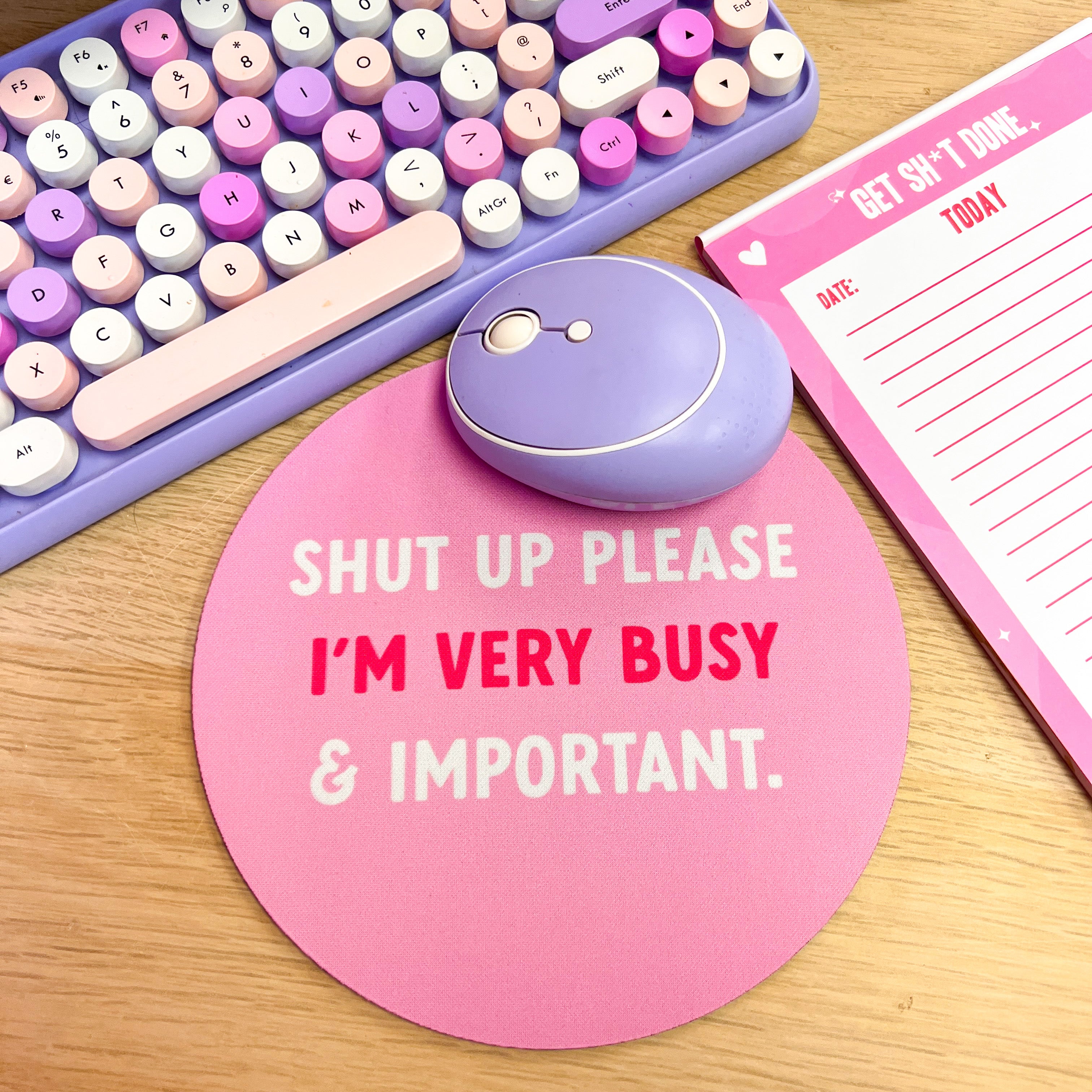 I'm very busy mouse pad
