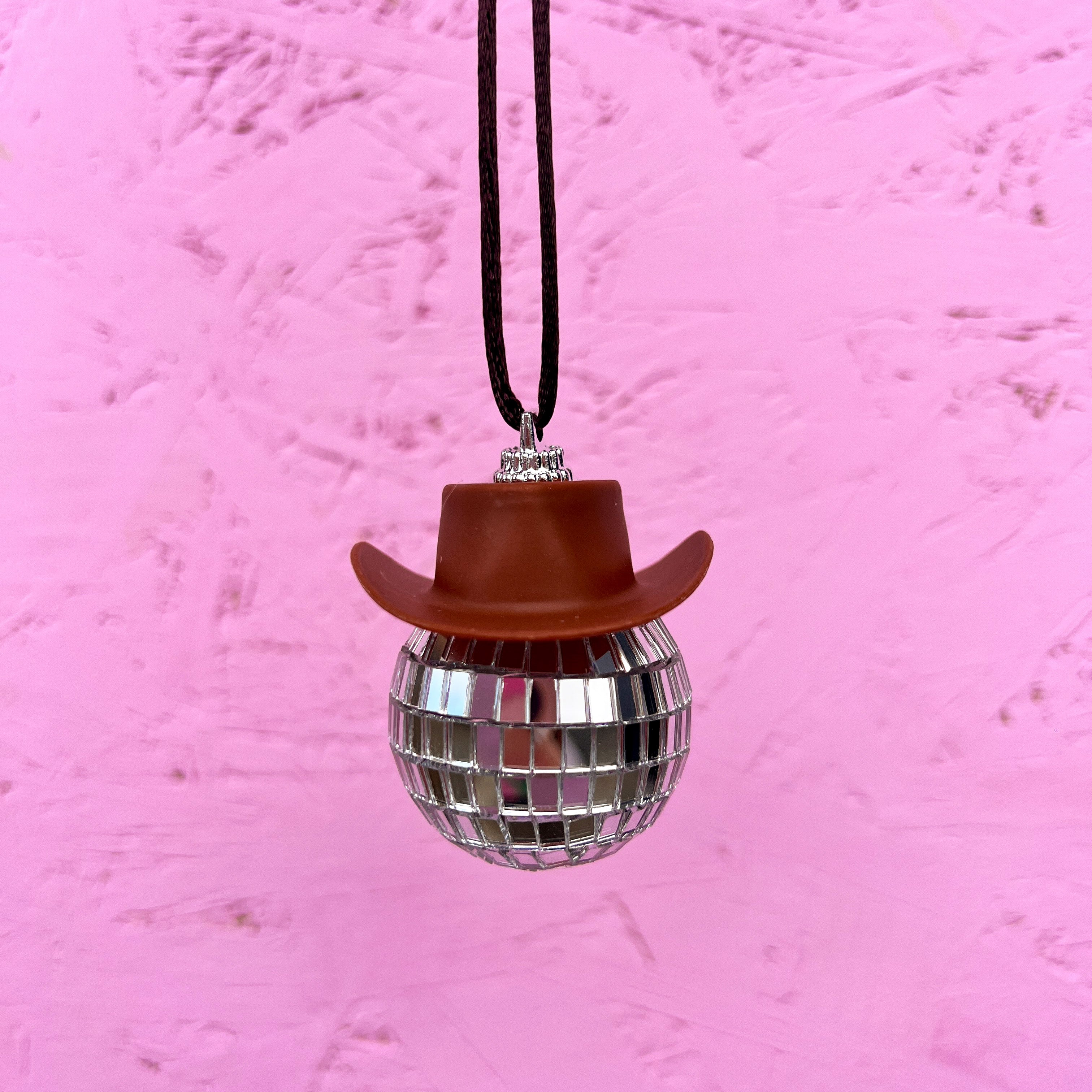 Brown disco cowgirl Ornament