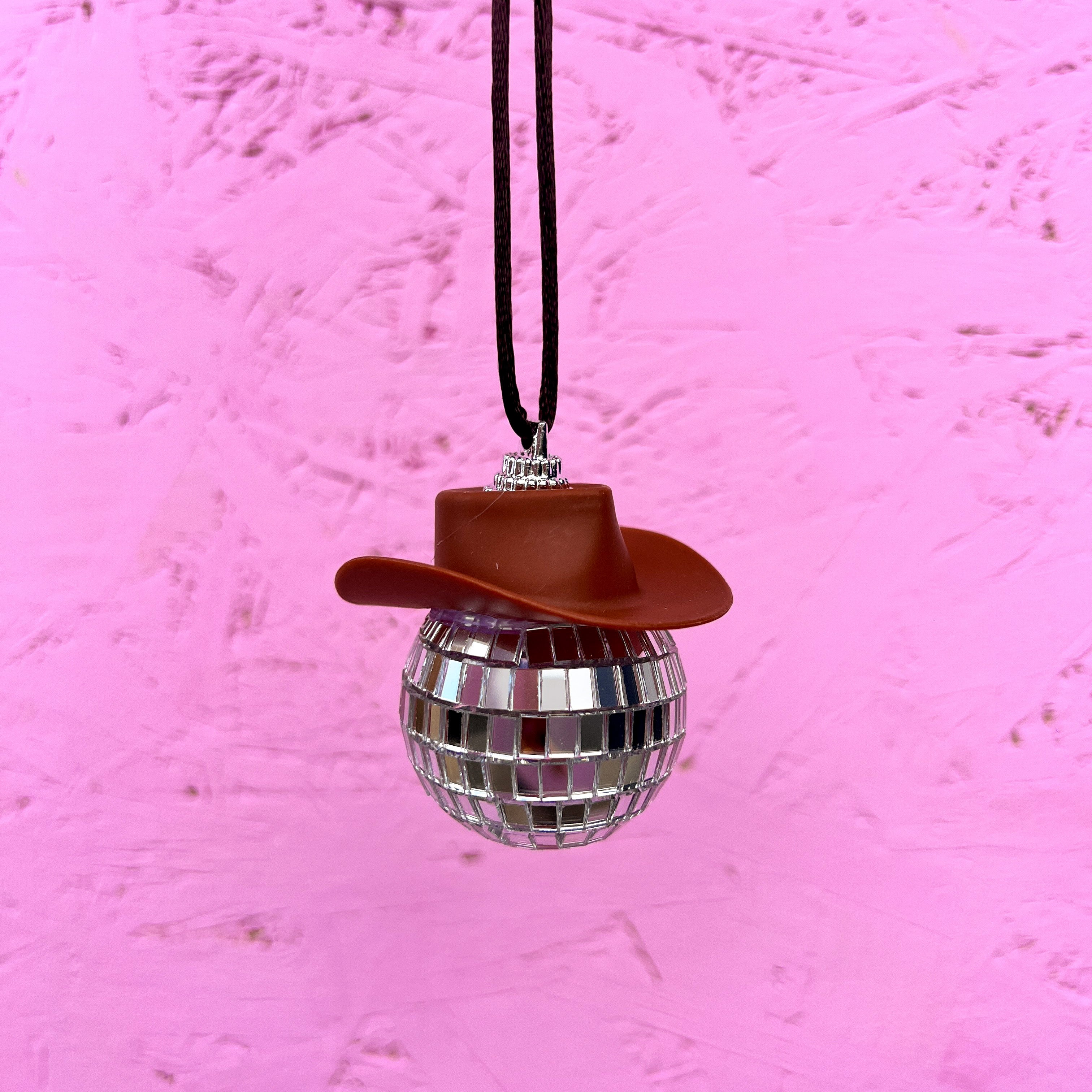 Brown disco cowgirl Ornament