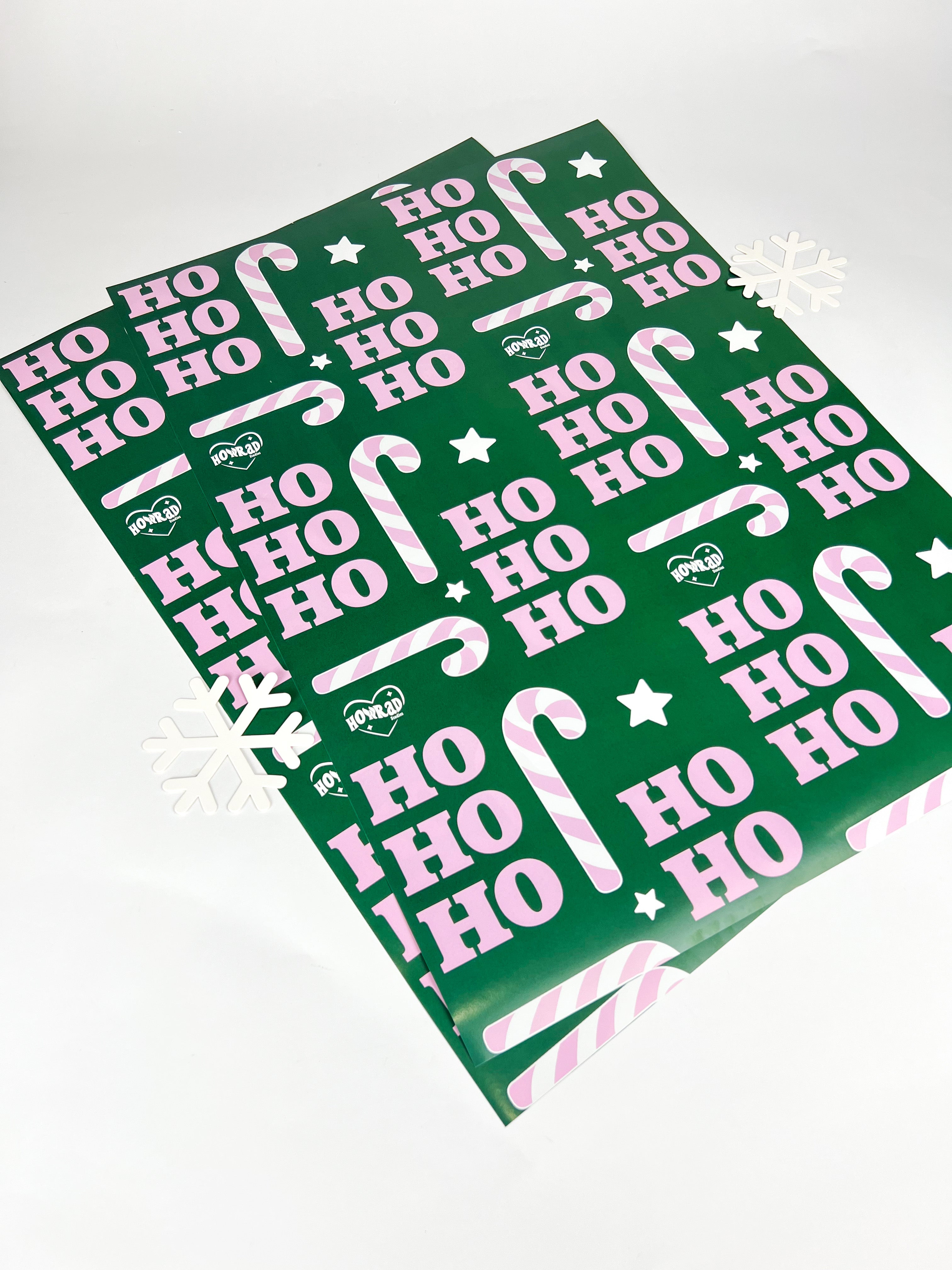 Paquet de papier d'emballage Ho Ho Ho