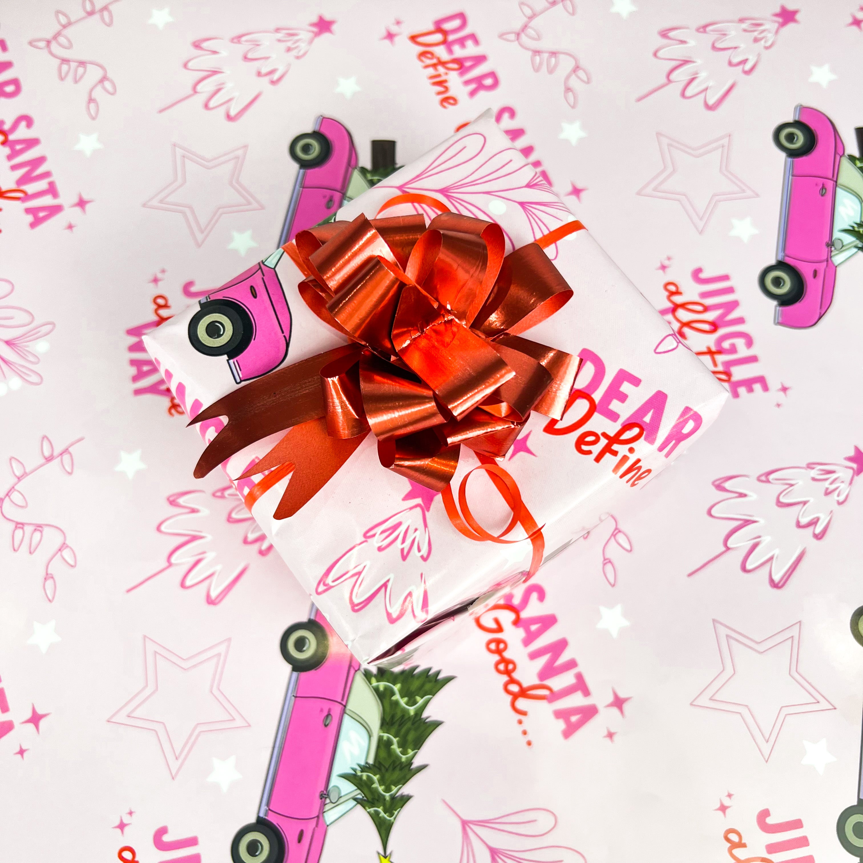 Jingle all the way wrapping paper pack