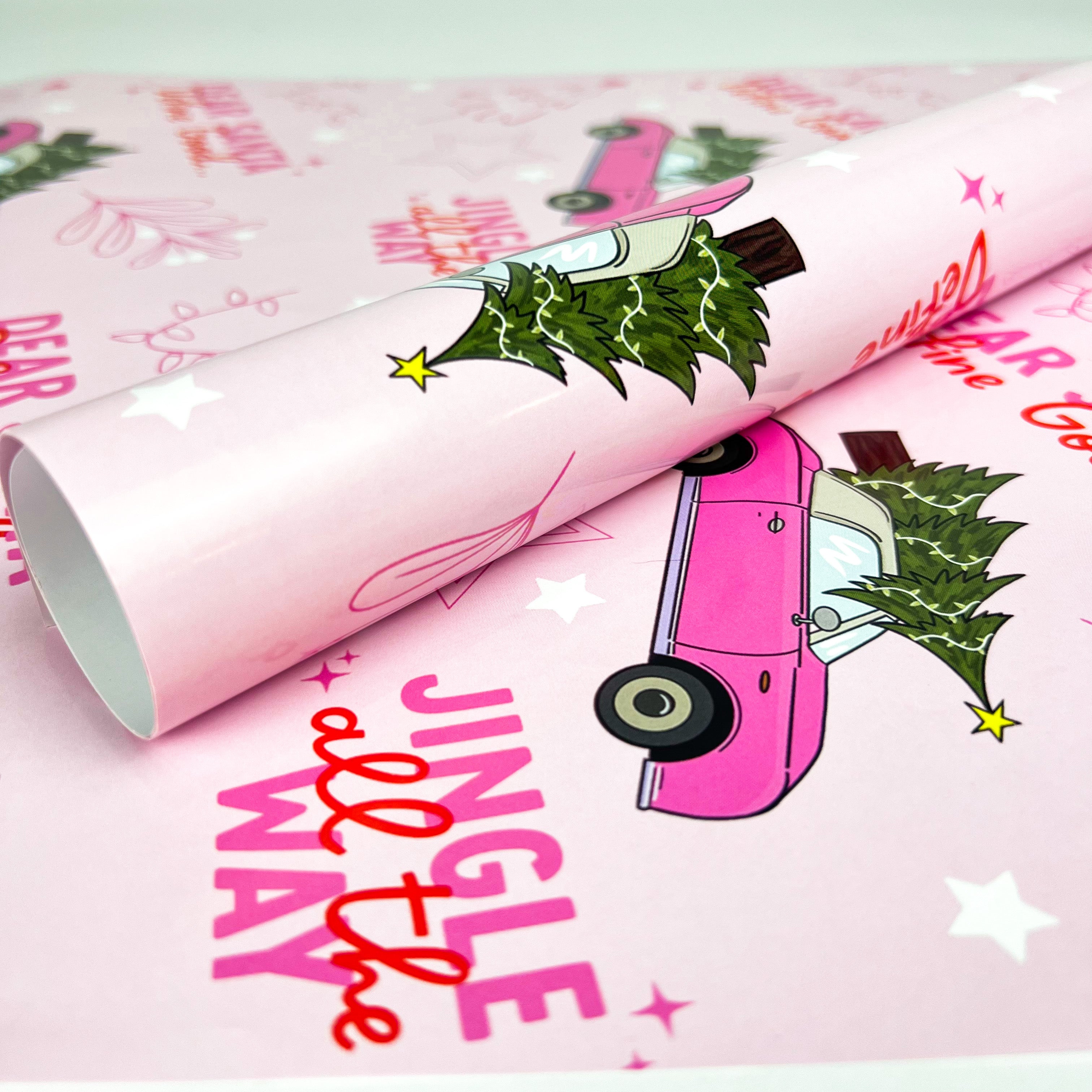 Jingle all the way wrapping paper pack