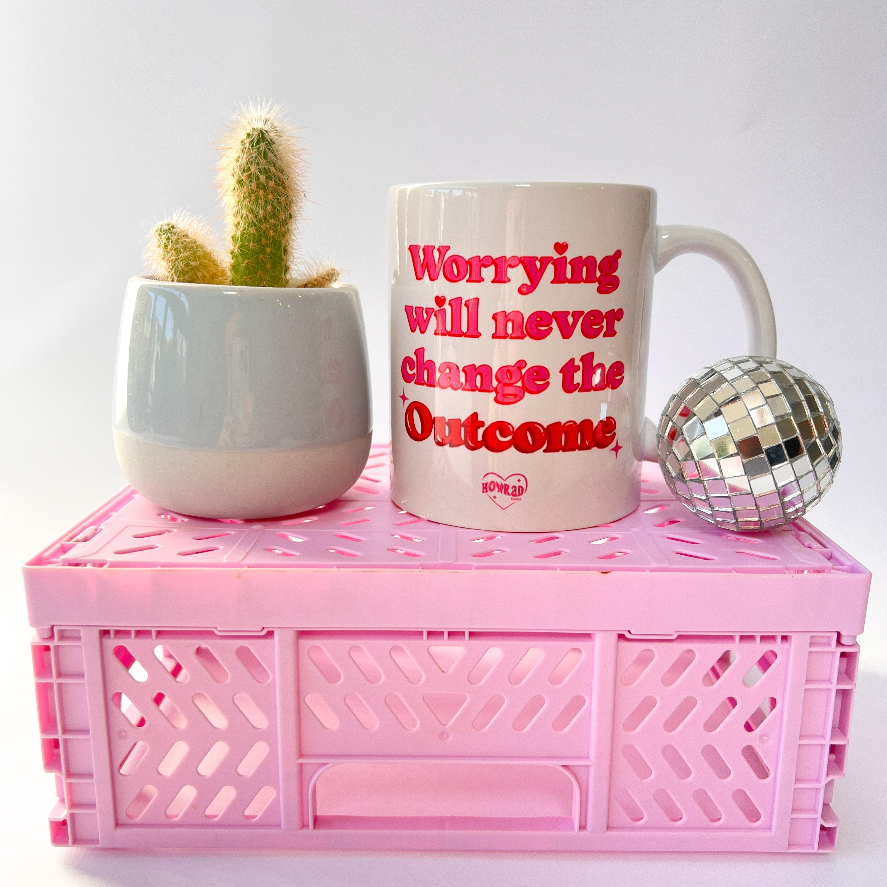 Worrying will never change the outcome mug