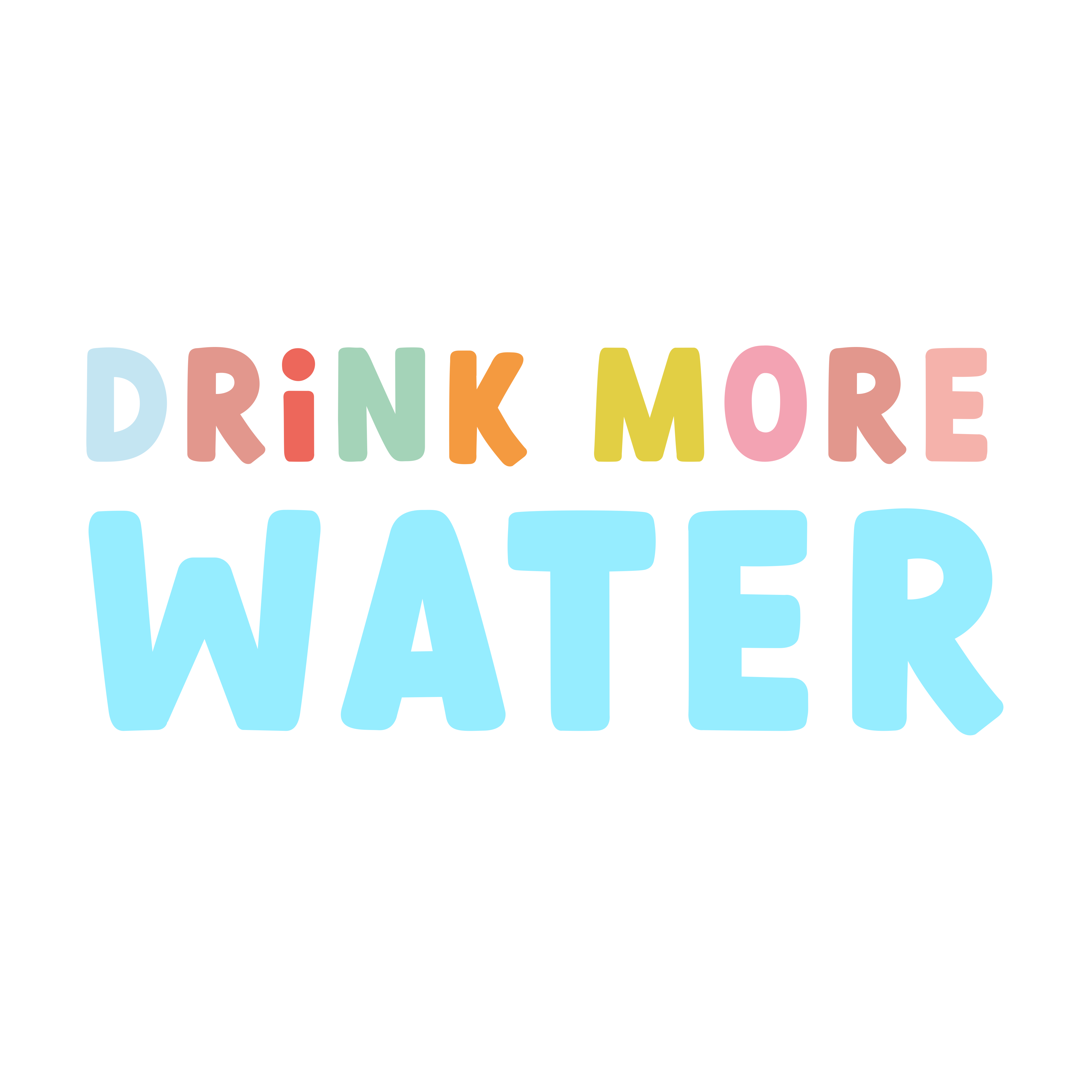 Drink more water sticker