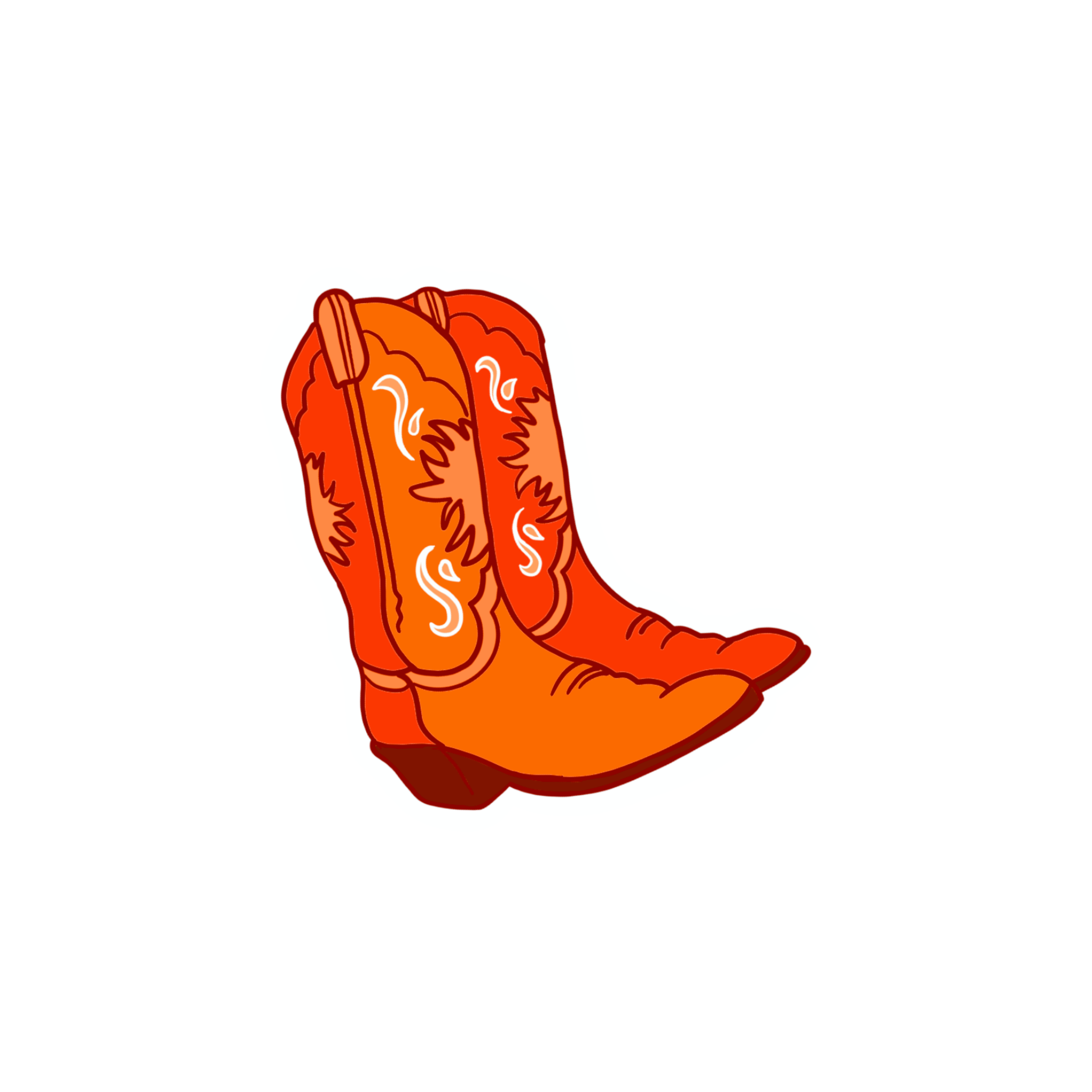 Cowboy boot sticker