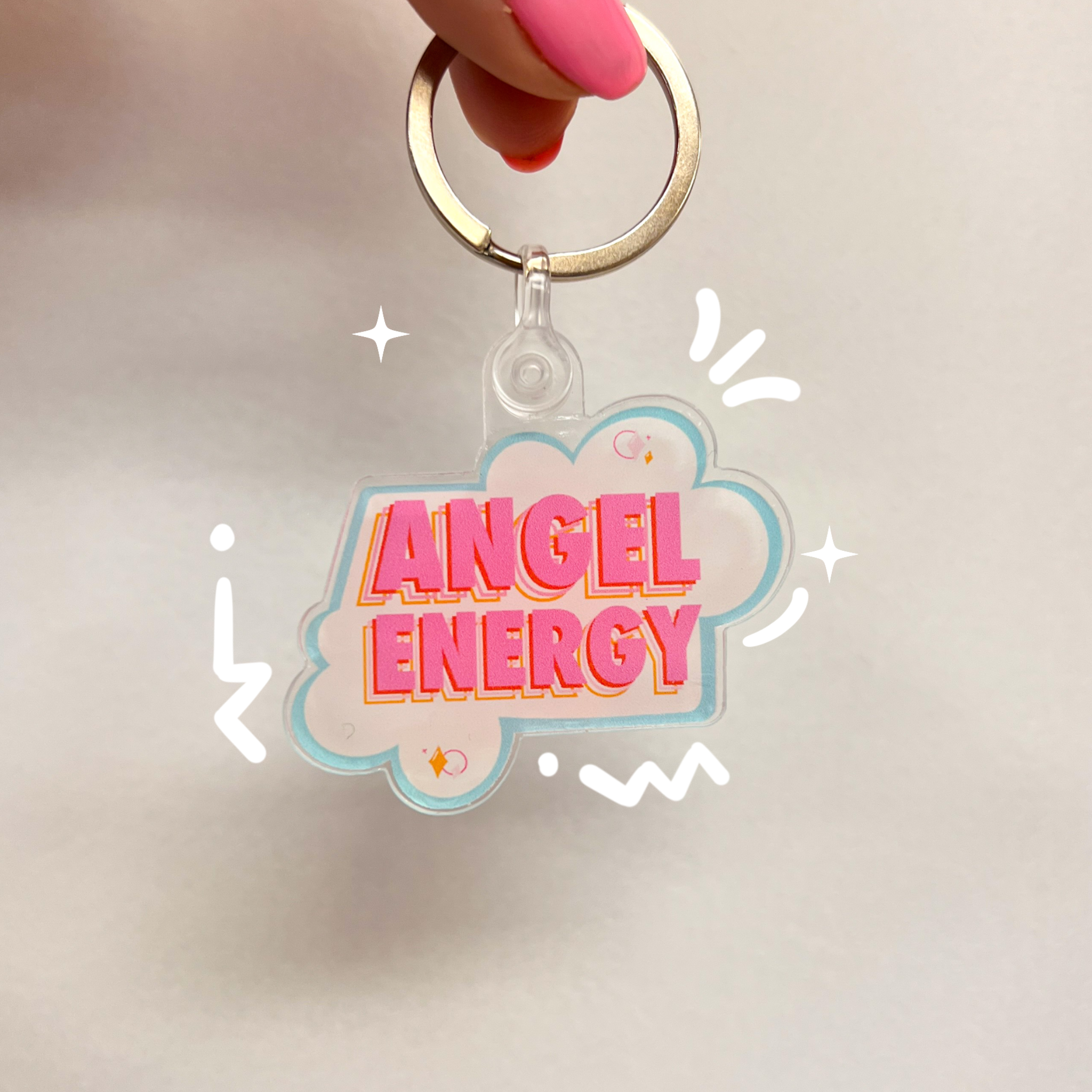 Angel energy keychain