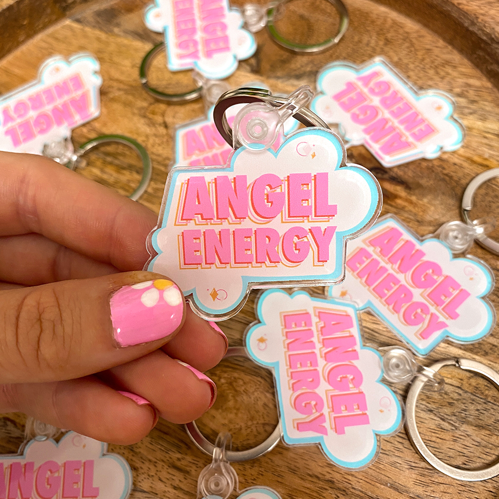 Angel energy keychain