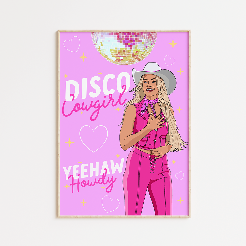 Disco Cowgirl print
