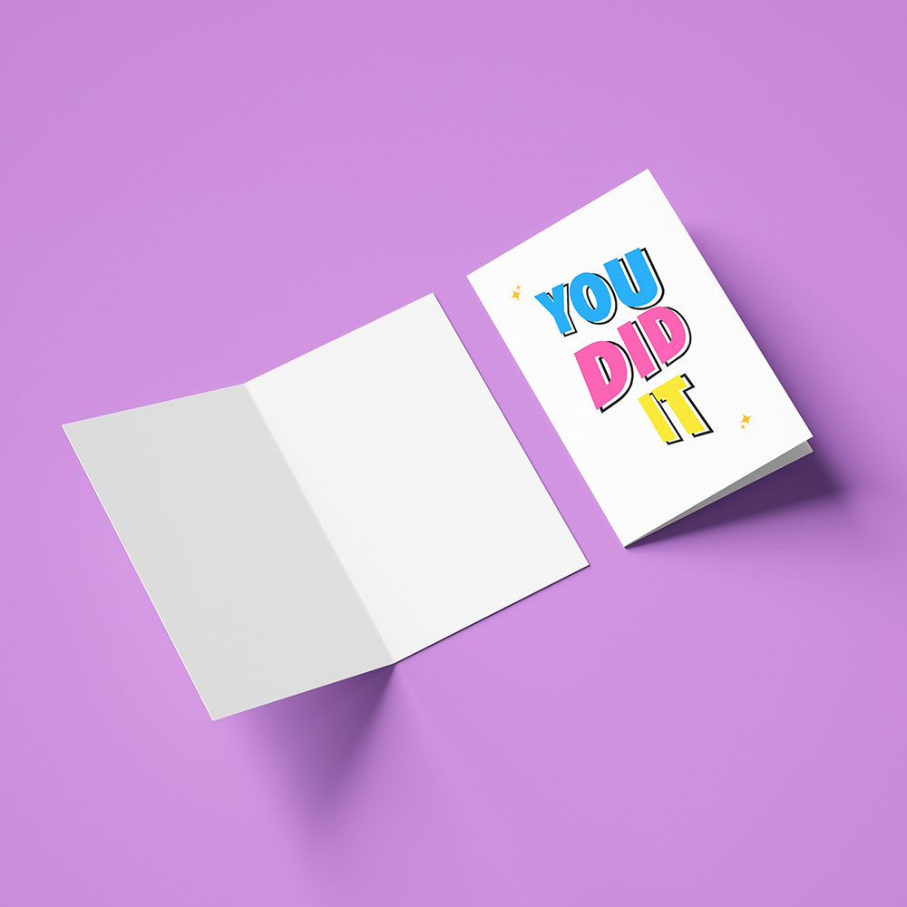 You did it card